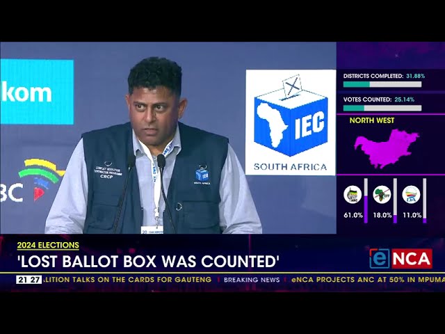 ⁣2024 Elections | IEC says missing ballot box had already been counted