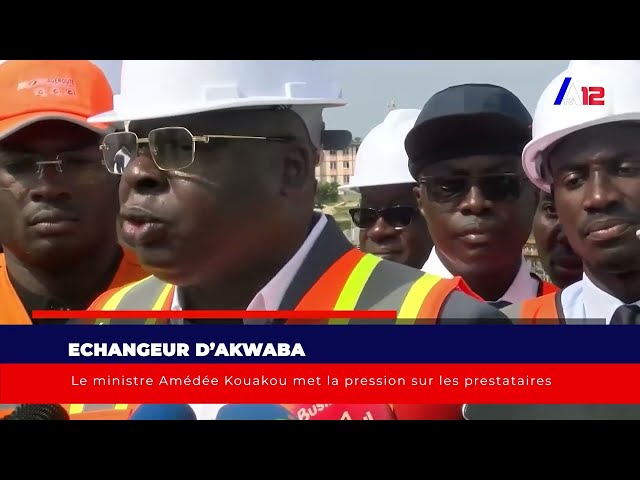 ⁣Echangeur d’Akwaba Le ministre Amédée Kouakou met la pression sur les prestataires