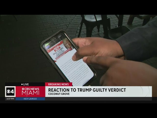 ⁣South Florida reacts to Trump guilty verdict