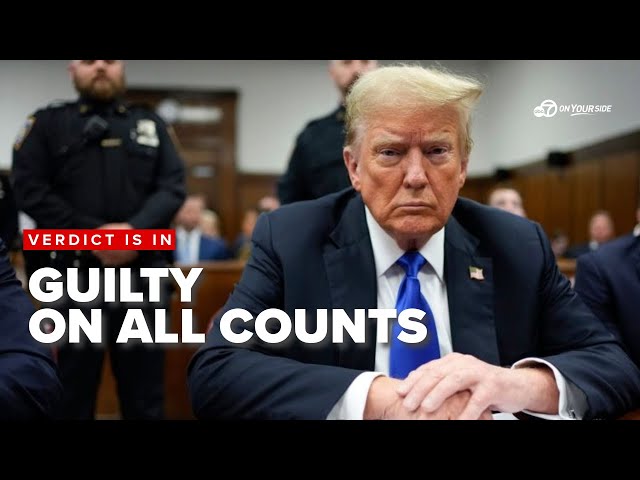 ⁣Donald Trump speaks after Jury in hush money trial finds Trump guilty on 34 counts