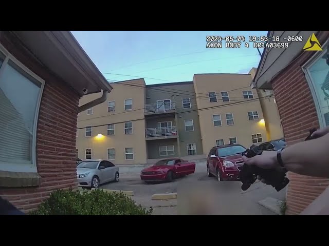 ⁣Aurora police share footage of officers firing at shooting suspect