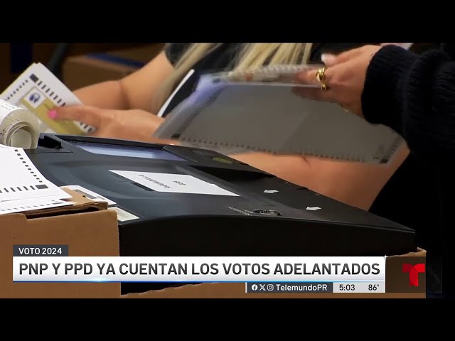 ⁣PNP y PPD empiezan a contar los votos adelantados