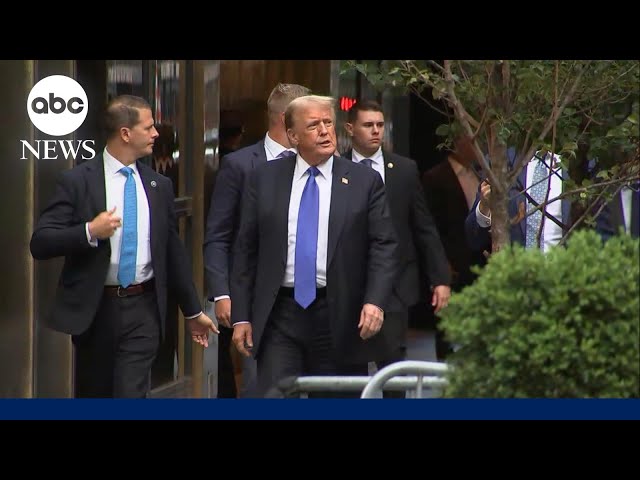 ⁣Donald Trump returns to Trump Tower following felony convictions