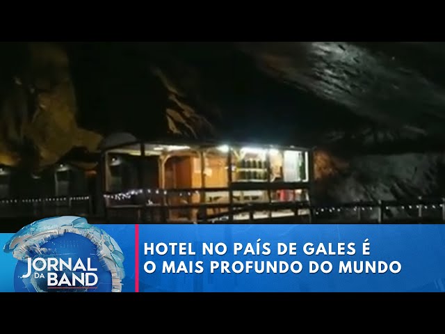 ⁣Hotel no País de Gales é o mais profundo do mundo | Jornal da Band