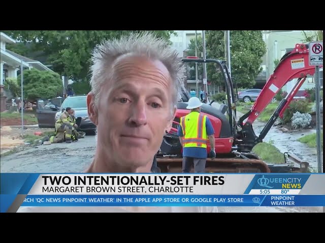 ⁣Two fires intentionally set at uptown address