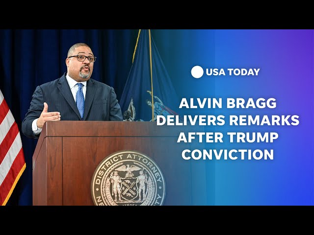 ⁣Watch: Manhattan DA Alvin Bragg delivers remarks after Trump's hush money trial verdict