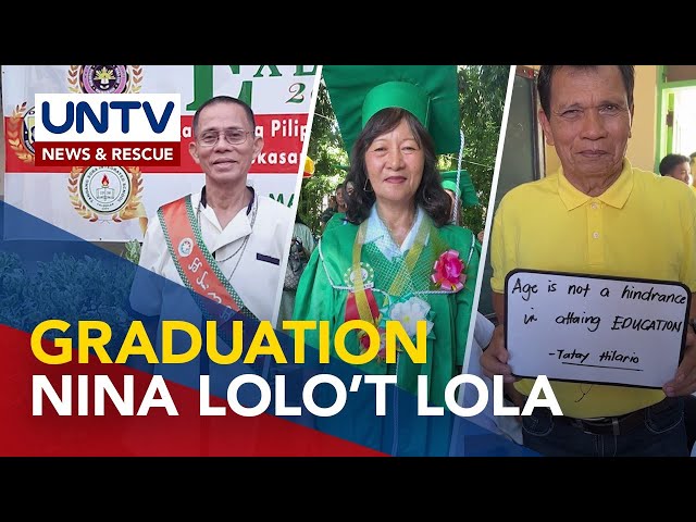 ⁣Mga senior citizen, nagtapos ng kanilang pag-aaral ngayong graduation season