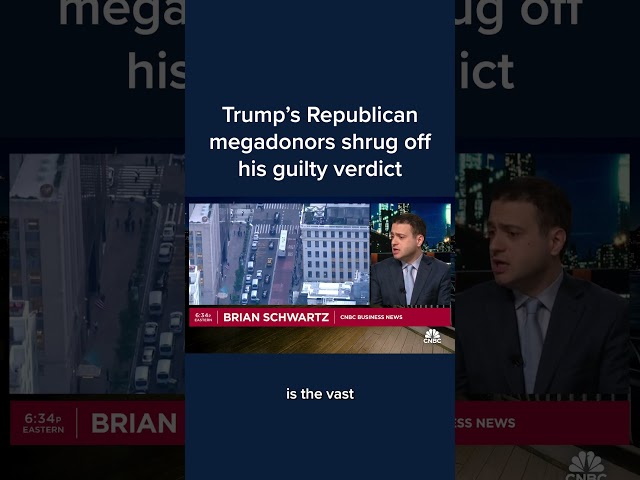 ⁣Trump's Republican megadonors shrug off his guilty verdict