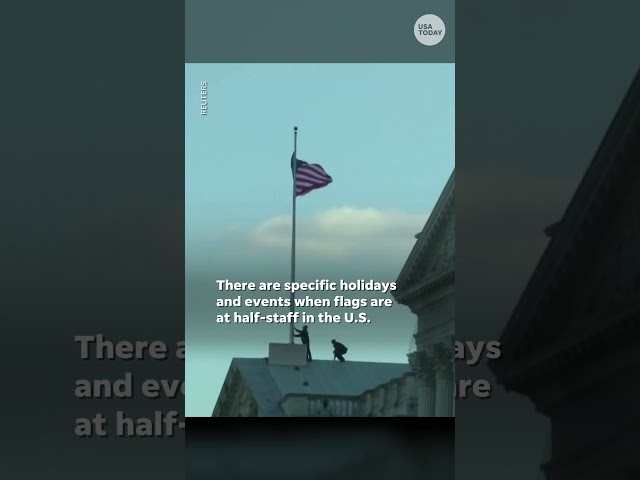 ⁣Why are flags flown at half-staff or half-mast? Here's the difference. #Shorts