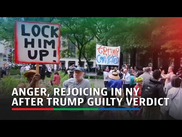 ⁣'It's an injustice!' Anger, rejoicing in NY after Trump guilty verdict | ABS CBN News