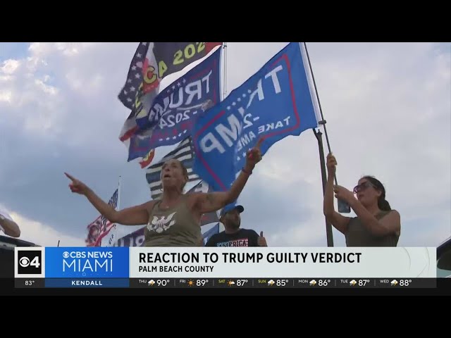 ⁣Miami reaction to Trump guilty verdict