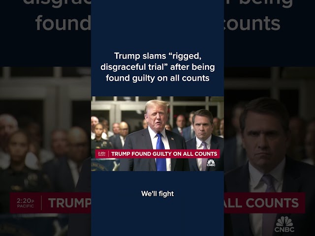 ⁣Trump slams 'rigged, disgraceful trial' after being found guilty on all counts