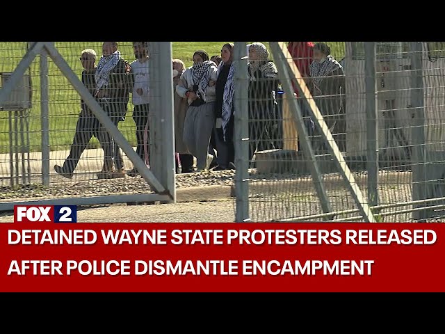 ⁣Police clear WSU encampment, arrest and release protesters