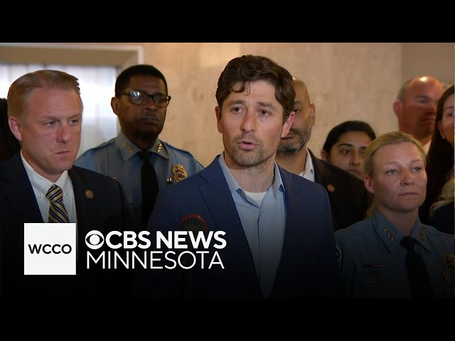 ⁣Minneapolis officials discuss shooting that killed police officer
