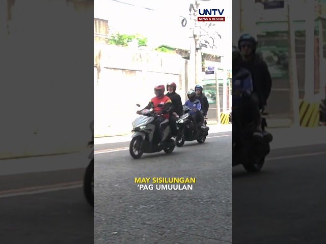 ⁣Mga silungan at repair stations para sa motorcycle riders kapag umuulan, bubuksan ng MMDA