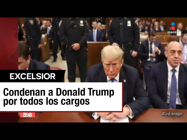 ⁣Donald Trump es declarado culpable de los 34 cargos en su contra por falsificar registros