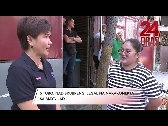 ⁣5 tubo, nadiskubreng ilegal na nakakonekta sa Maynilad | 24 Oras
