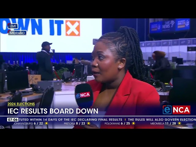 2024 Elections | IEC results board down