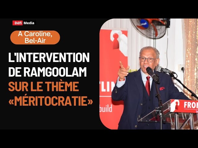 ⁣Intervention de Ramgoolam à Bel-Air lors d'un forum autour du thème "Meritocracy"