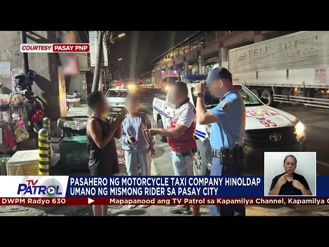 Pasahero ng ride-hailing app, hinoldap umano ng rider