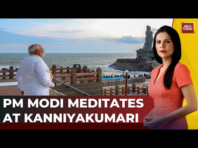 ⁣PM Modi Meditates At Kanniyakumari's Vivekananda Rock Memorial | Lok Sabha Election