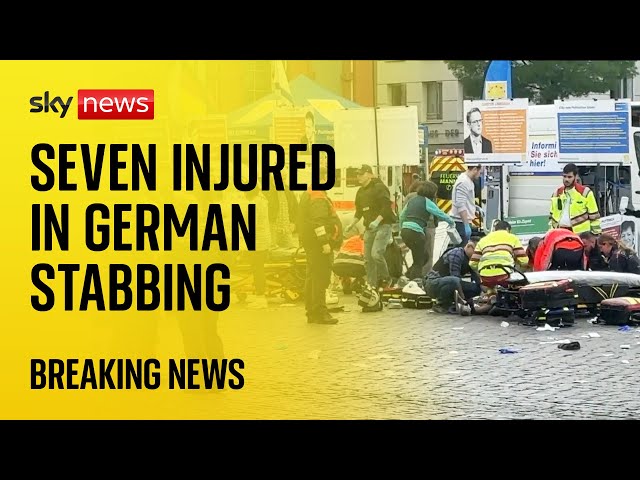 ⁣BREAKING: Man shot after several people stabbed in Germany
