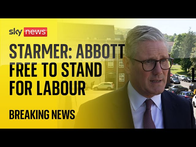 ⁣Starmer: Diane Abbott is free to stand as a Labour candidate