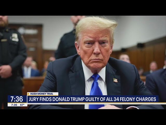 ⁣Donald Trump found guilty of felony charges
