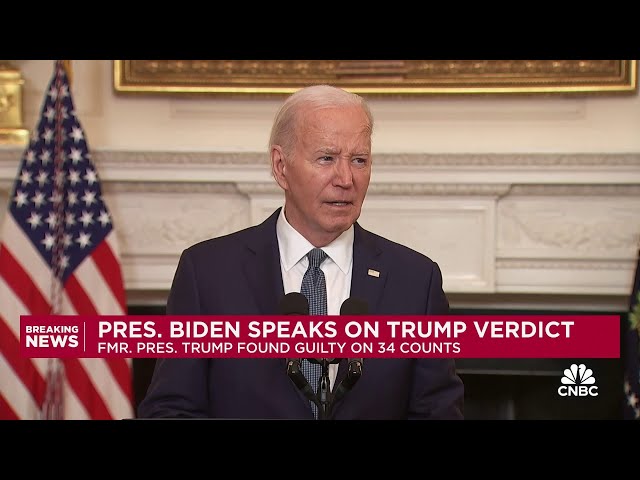 ⁣Biden on Trump guilty verdict: It's reckless and dangerous to say trial was rigged