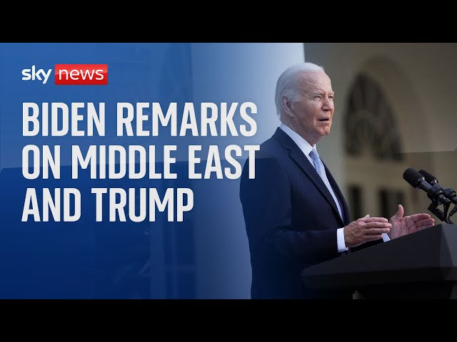 Watch live: US President Joe Biden remarks on the situation in the Middle East and Donald Trump
