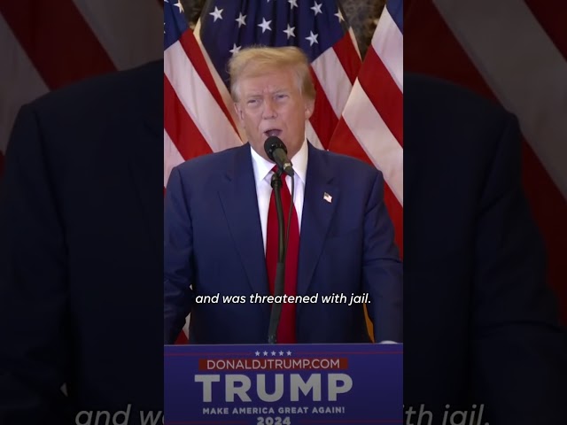 ⁣'I'm the leading person for president': Trump during press conference #Shorts