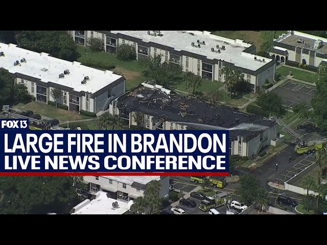 ⁣Large condo fire in Brandon
