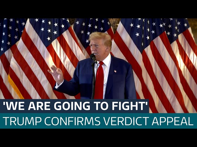 ⁣Trump says he will appeal 'scam' conviction | ITV News