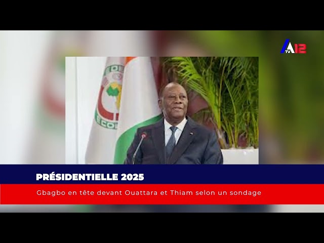 Présidentielle 2025 Gbagbo en tête devant Ouattara et Thiam selon un sondage
