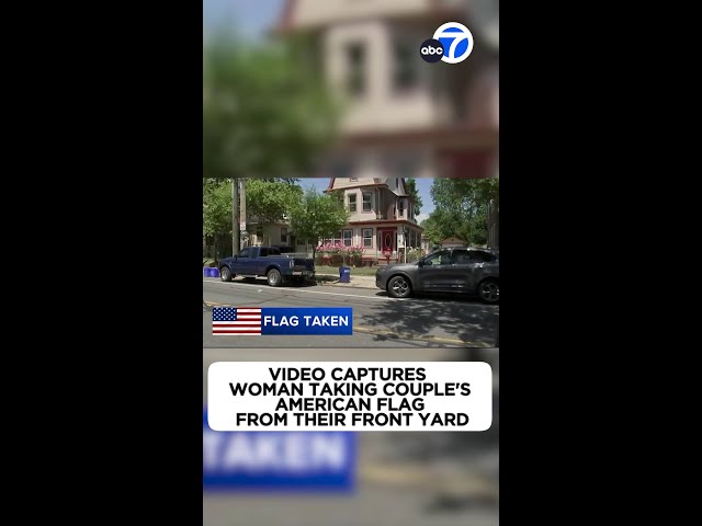 ⁣Woman takes couple's American flag from Pennsylvania yard