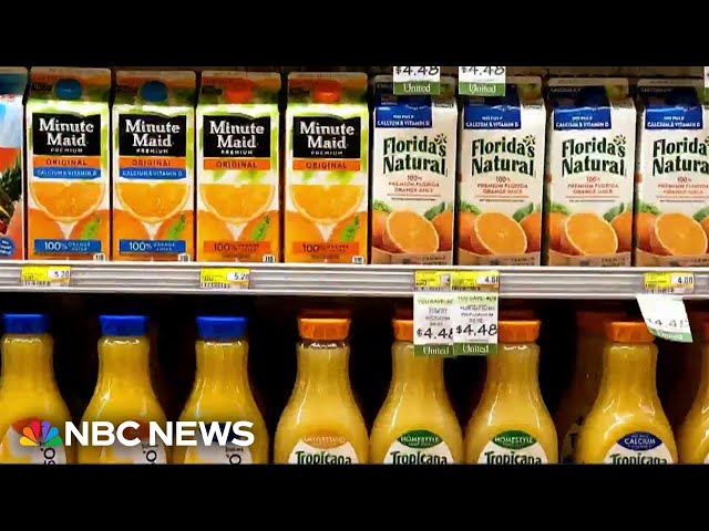 ⁣Orange juice prices hit an all-time high