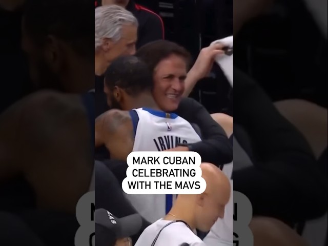 ⁣Mark Cuban Celebrates With The Mavs 