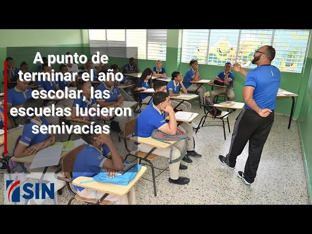 A punto de terminar el año escolar, las escuelas lucieron semivacías.