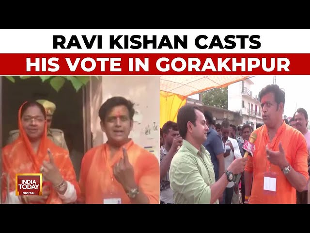 ⁣UP Lok Sabha Polls: Actor-Turned-Politician Ravi Kishan Casts His Vote In Gorakhpur | India Today