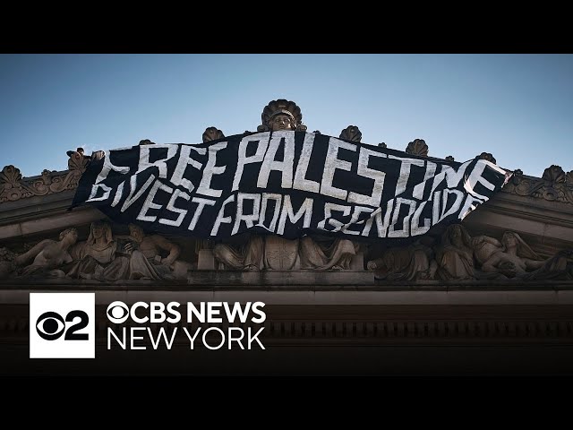 ⁣Pro-Palestinian demonstrators swarm Brooklyn Museum