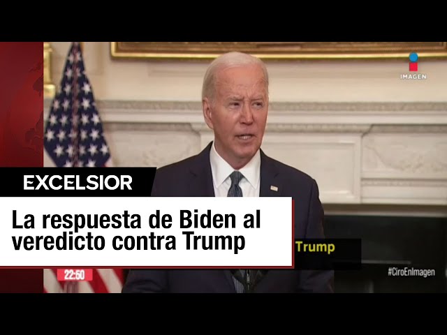 ⁣Joe Biden le responde a Donald Trump por su fuerte reacción tras la condena