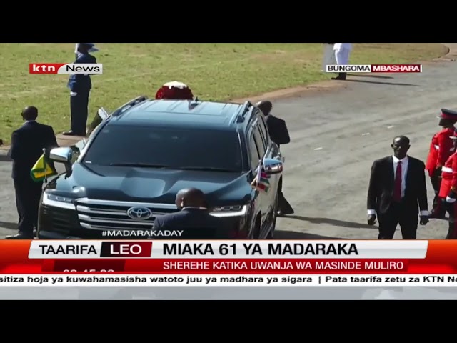 ⁣President William Ruto arrives for Madaraka celebrations