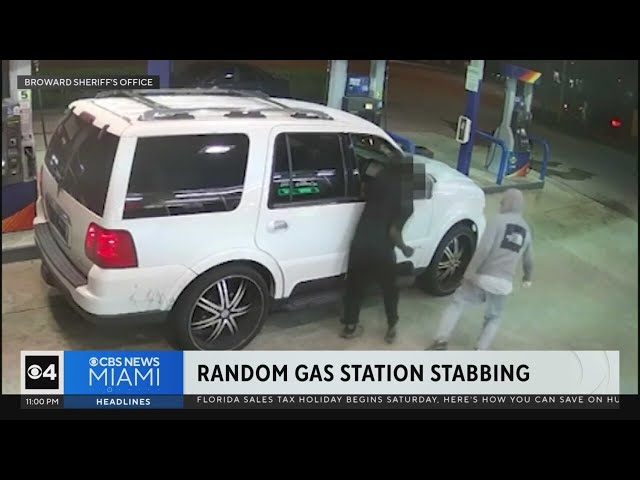⁣Man sought in Dania Beach gas station random stabbing