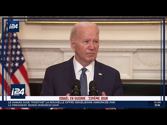 ⁣Gaza : Joe Biden expose la nouvelle offre israélienne qui inclut la fin de la guerre