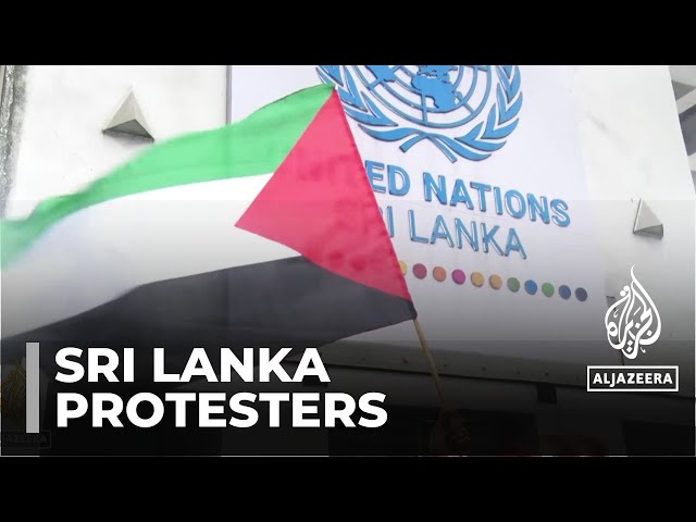 ⁣demonstrations in Sri Lanka demand an end to Israel’s war on Gaza
