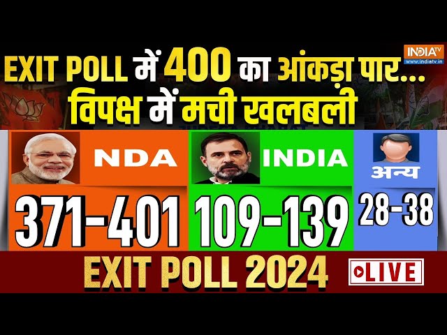 ⁣Lok Sabha Chunav EXIT Poll 2024: EXIT POLL में 400 का आंकड़ा पार...विपक्ष में मची खलबली! PM Modi |NDA
