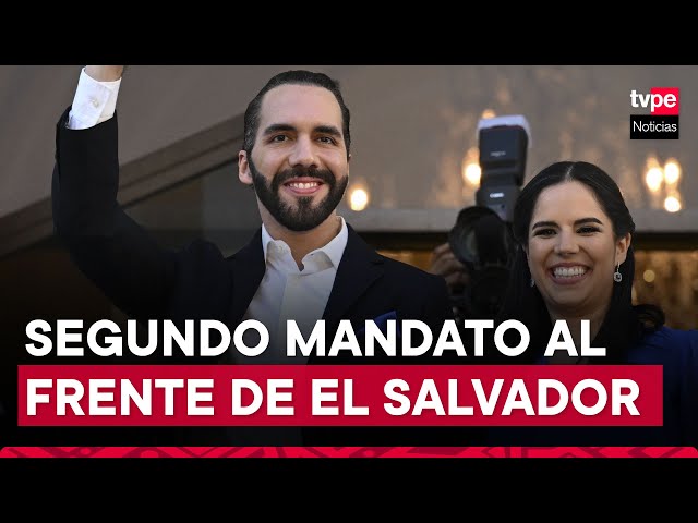 ⁣Nayib Bukele inicia su segundo mandato por cinco años más en El Salvador