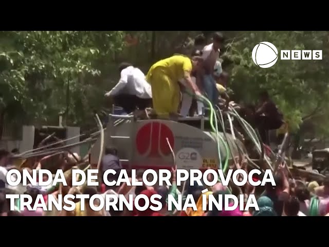 Onda de calor provoca transtornos na Índia