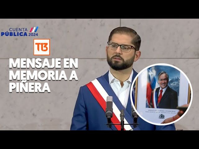 El mensaje de Gabriel Boric en memoria de Sebastián Piñera que sacó aplausos