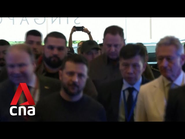 Ukrainian President Volodymyr Zelenskyy arrives in Singapore for Shangri-La Dialogue